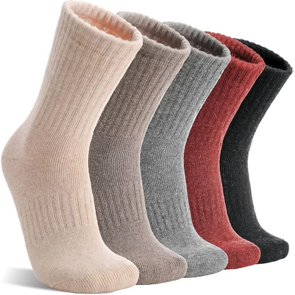 Women's Different Colours  Merino Wool Hiking Warm Winter Cozy Comfy Boot Socks